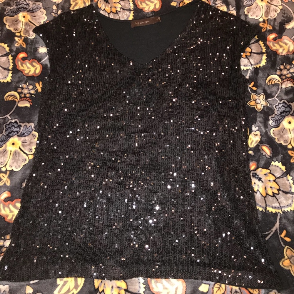 THE LIMITED Sequin Top. SIZE M